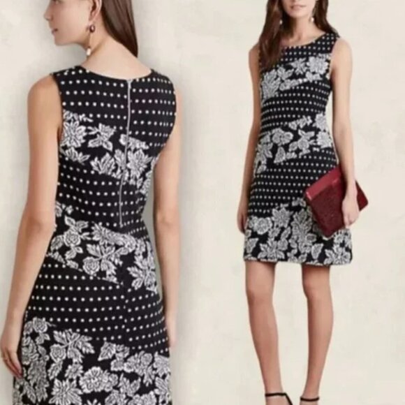 Maeve Dresses & Skirts - Anthropologie Maeve Effemy Floral Jacquard Dot Dress